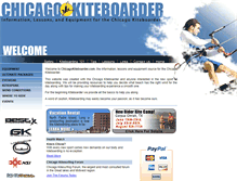 Tablet Screenshot of chicagokiteboarder.com